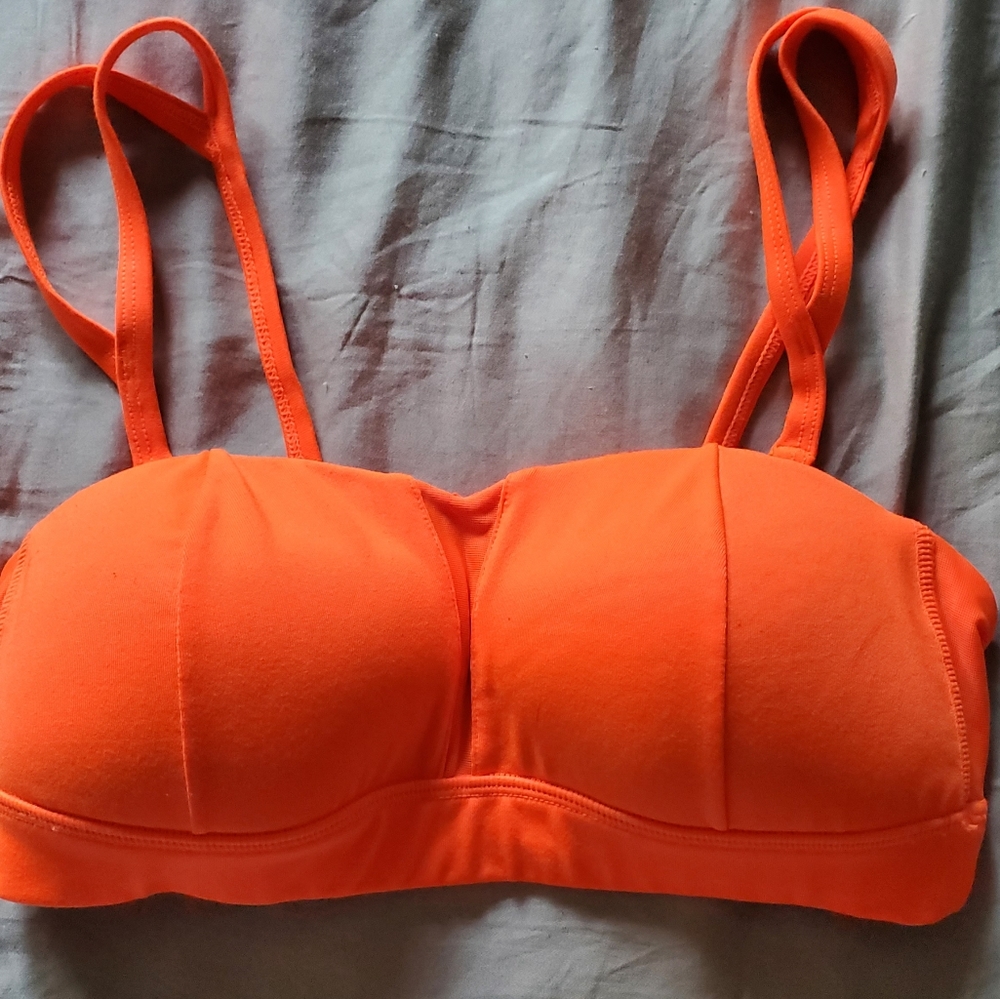 Alo Yoga Neon Orange strapless bra S